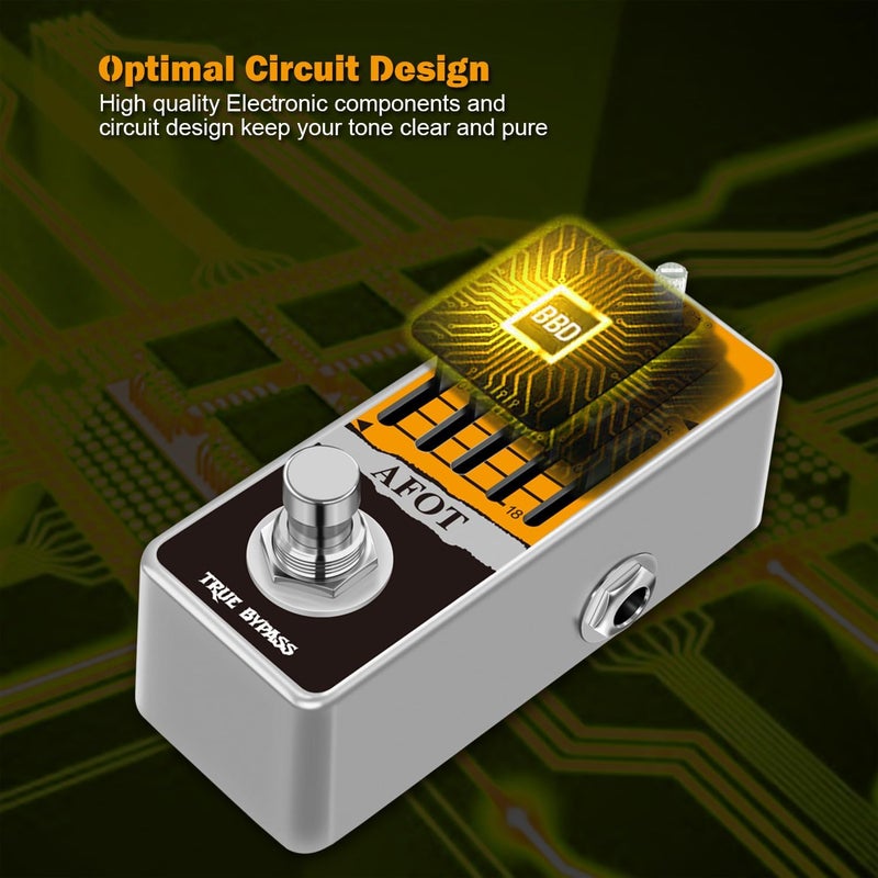 AFOT Guitar EQ Pedal, 5 Band GT EQ Pedal Electric Guitar Equalizer (100Hz 250Hz 630Hz 1.6kHz 4kHz) Provides ±18dB for Each Band EQ Seeker for Guitar,Mini Size True Bypass - Image 5